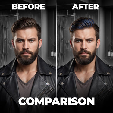 Beardo Dye Hard Temporary Hair Color - Metallic Blue, 25g | Temporary 1-Day 1-Wash | DIY Instant Hair Color Makeup for Men | No Bleach | No Ammonia | No Damage